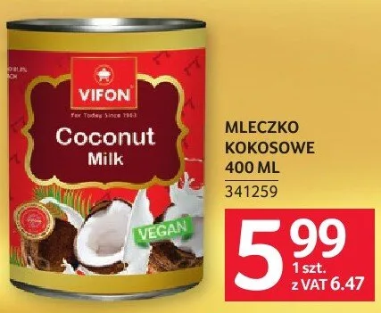 Mleczko kokosowe Vifon 400 ml promocja w Selgros