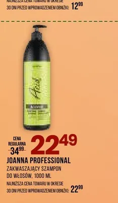 Zakwaszający szampon do włosów JOANNA PROFESSIONAL promocja w Drogerie Natura