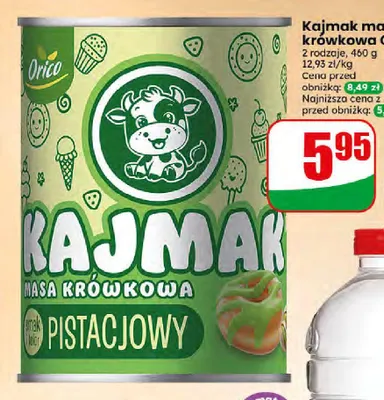 Kajmak masa krówkowa Orico pistacjowy promocja w Dino
