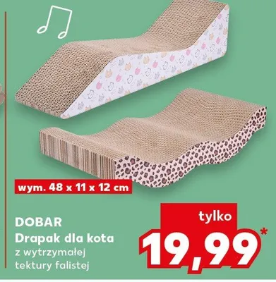 Drapak dla kota z wytrzymałej tektury falistej promocja w Kaufland