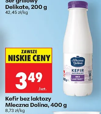Kefir naturalny bez laktozy Mleczna Dolina promocja w Biedronka