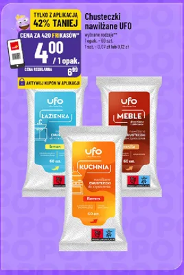 Chusteczki nawilżane UFO Meble promocja w POLOmarket
