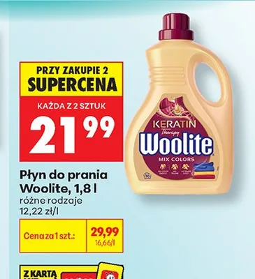 Płyn do prania Woolite Mix Colors promocja w Biedronka