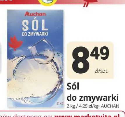 Sól do zmywarki Auchan promocja w Marketvita