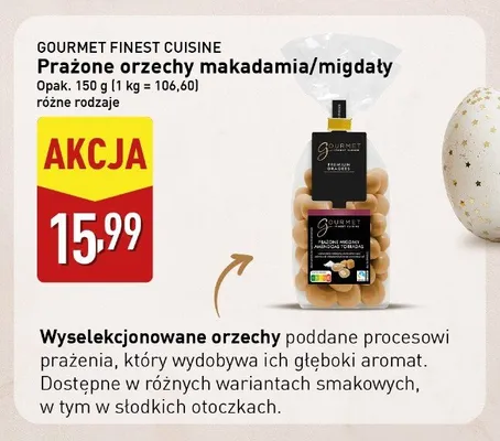 Prażone orzechy makadamia, różne rodzaje Gourmet Finest Cuisine promocja w Aldi
