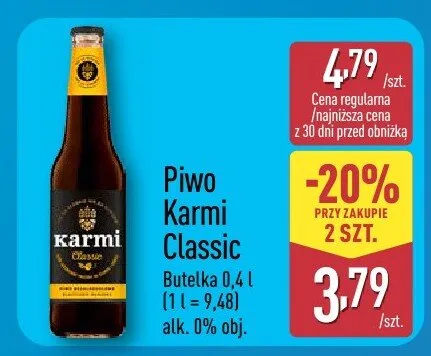 Piwo Karmi Classic promocja w Aldi