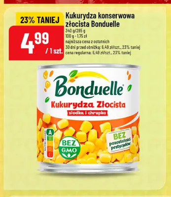 Kukurydza konserwowa złocista Bonduelle promocja w POLOmarket