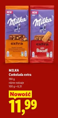 Czekolada Milka Extra Chunky Caramel Salted Almond Chocolate promocja w Lidl