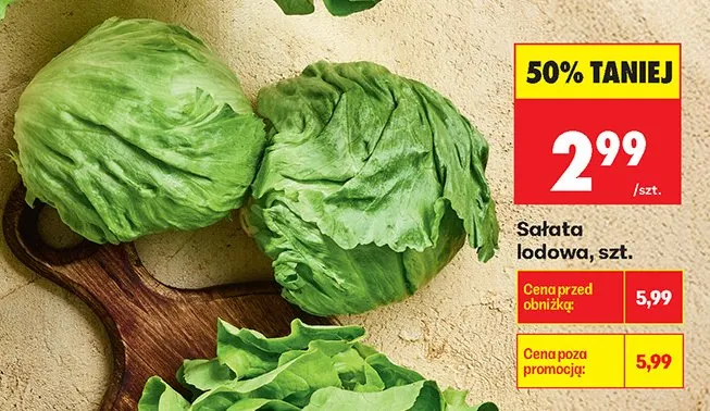 Sałata lodowa promocja w Biedronka