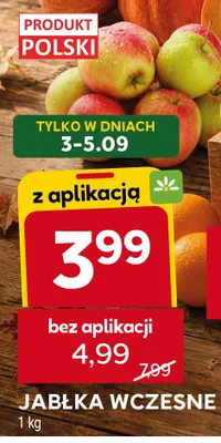 Jabłka wczesne promocja w Stokrotka