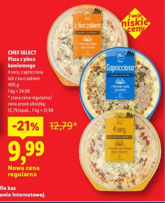 Pizza z pieca kamiennego capricciosa Chef Select promocja w Lidl
