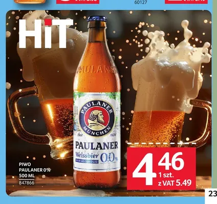 Piwo bezalkoholowe Paulaner promocja w Selgros