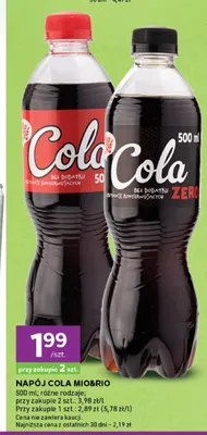 Napój Cola Mio&Rio Zero promocja w Stokrotka