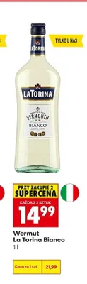 Wermut La Torina Bianco promocja w Biedronka