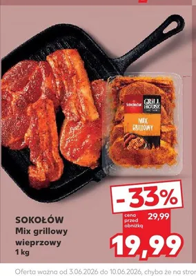 Mix grillowy wieprzowy Sokołów promocja w Kaufland