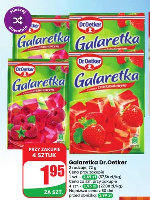 Galaretka o smaku truskawkowym Dr.Oetker promocja w Dino