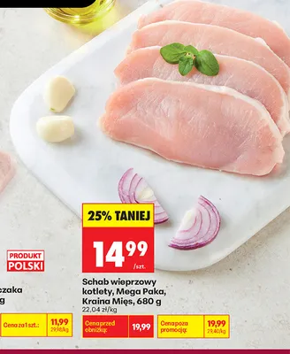 Schab wieprzowy kotlety Mega Paka Kraina Mięs promocja w Biedronka