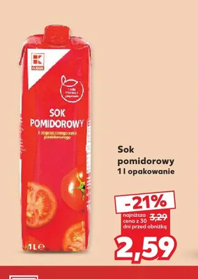 Sok pomidorowy K-Classic promocja w Kaufland