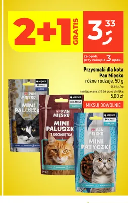 Przysmaki dla kota Pan Mięsko Mini Patyczki z tuńczykiem promocja w Dealz