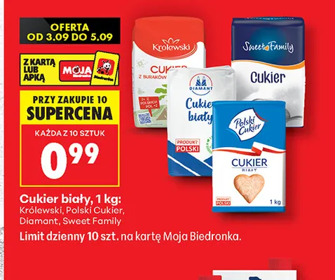 Cukier biały Sweet Family promocja w Biedronka