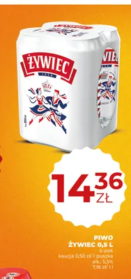 Piwo Żywiec 4-pak 0,5 l promocja w Duży Ben