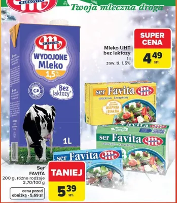 Mleko UHT bez laktozy promocja w Carrefour Market
