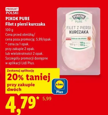 Filet z piersi kurczaka Pikok Pure promocja w Lidl