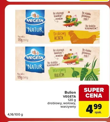 Bulion warzywny Vegeta Natur promocja w Carrefour Market