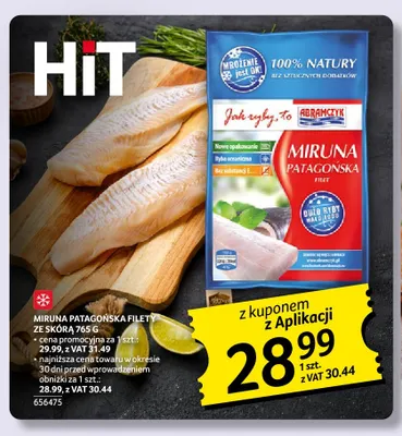 Miruna patagońska filety ze skórą Abramczyk promocja w Selgros