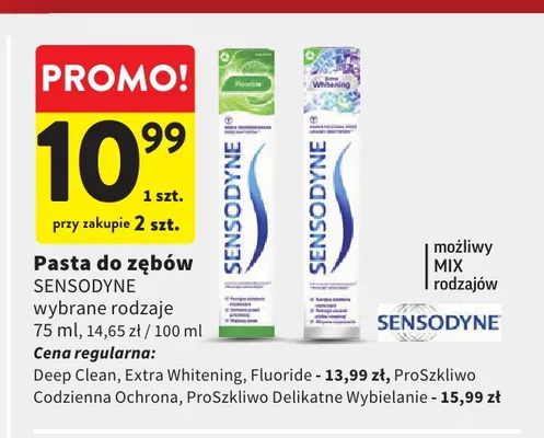 Pasta do zębów ProSzkliwo Delikatne Wybielanie Sensodyne promocja w Intermarche