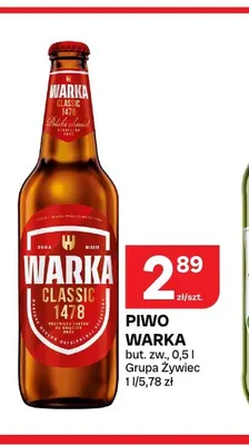 Piwo Warka Classic promocja w Chorten