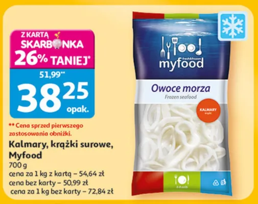 Kalmary, krążki surowe promocja w Auchan
