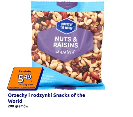 Orzechy i rodzynki Snacks of the World promocja w Action