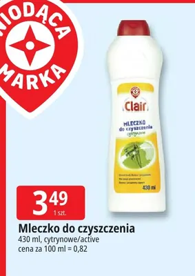 Mleczko do czyszczenia Clair cytrynowe promocja w Leclerc