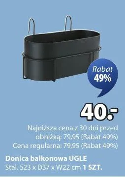 Doniczka balkonowa promocja w Jysk