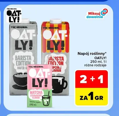 Napój roślinny Matcha Strawberry Flavour Oatly! promocja w Carrefour