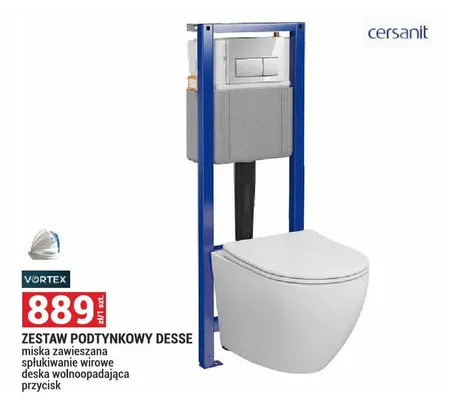 Zestaw podtynkowy Wc Cersanit Desse promocja w Merkury Market