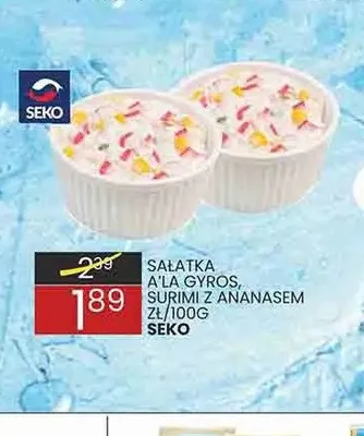 Sałatka surimi z ananasem Seko promocja w Wafelek
