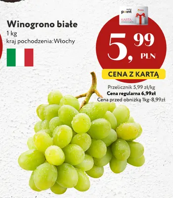 Winogrona jasne promocja w Market Point