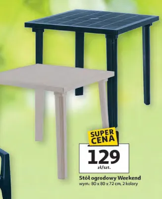Stół ogrodowy Weekend promocja w Auchan