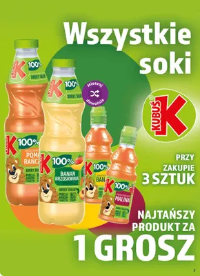 Sok Kubuś 100% Jabłko Banan Brzoskwinia Marchew promocja w Dino