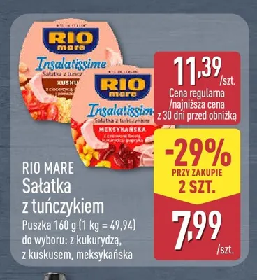 Sałatka z tuńczykiem z kuskusem Rio Mare promocja w Aldi