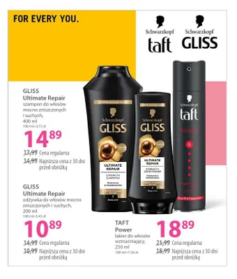 Szampon do włosów mocno zniszczonych i suchych Ultimate Repair Gliss promocja w Hebe