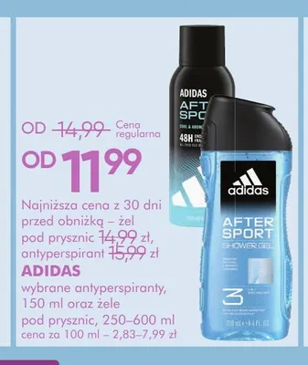 Żel pod prysznic Adidas After Sport promocja w Super-Pharm