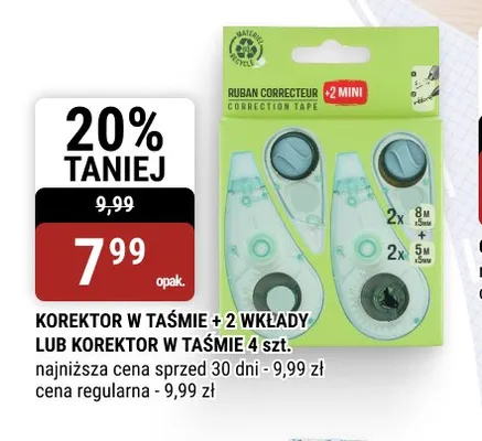 Korektor w taśmie + 2 wkłady promocja w bi1