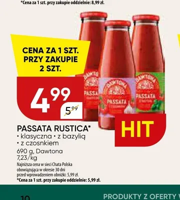 Passata Rustica Dawtona z czosnkiem promocja w Chata Polska