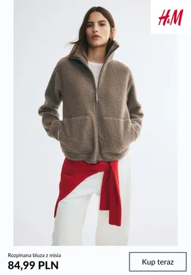 Rozpinana bluza z misia H & M promocja w H&M