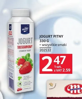Jogurt pitny Milko promocja w Selgros