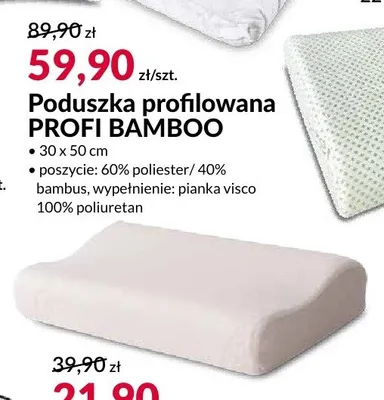 Poduszka profilowana PROFI BAMBOO 30x50 cm promocja w Salony Agata