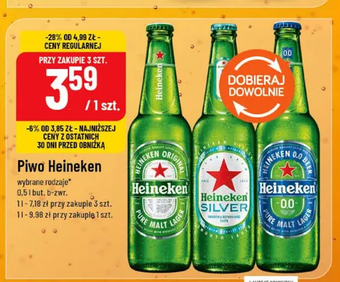 Piwo bezalkoholowe Heineken 0.0 promocja w POLOmarket